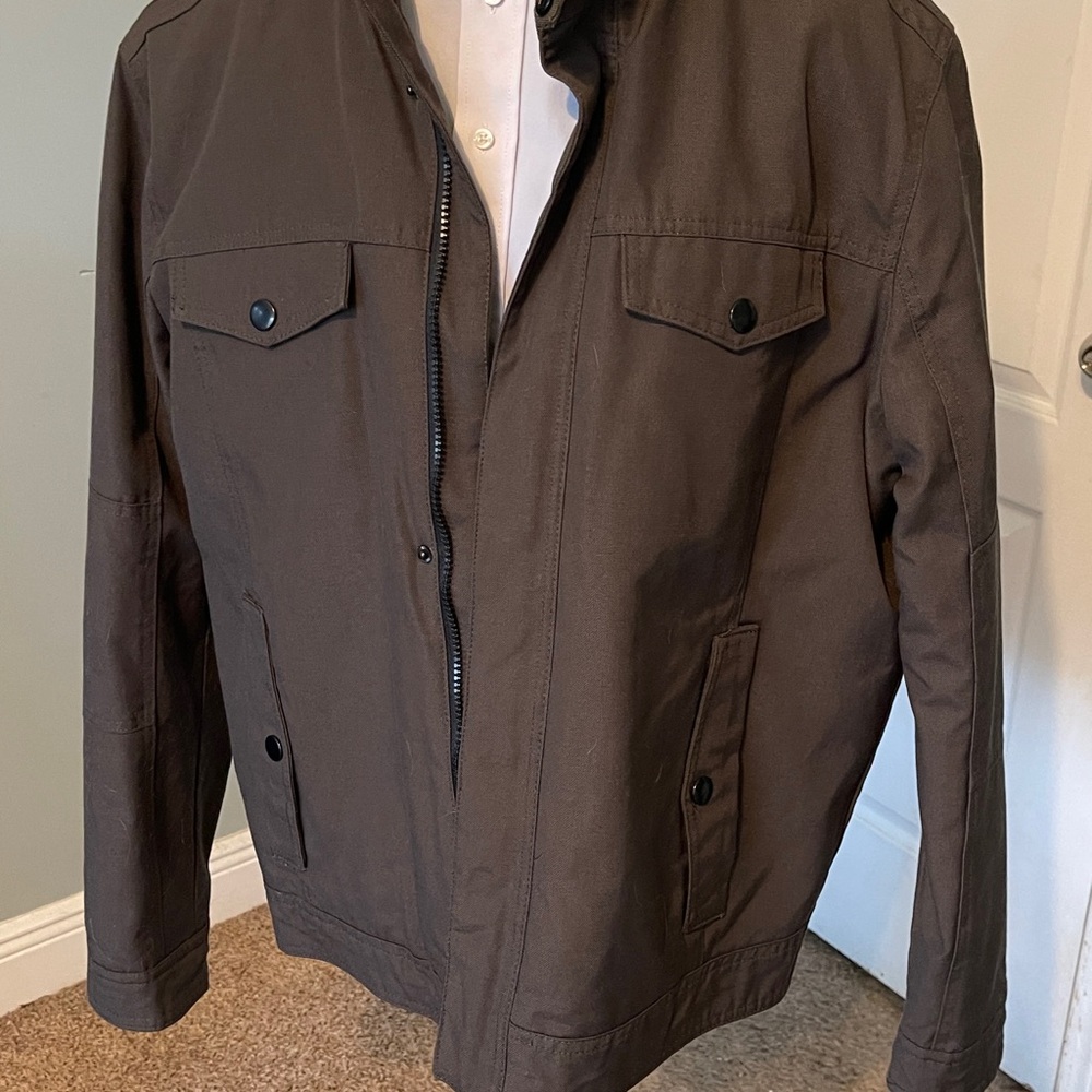 Kenneth Cole New York Dark Brown Military Jacket